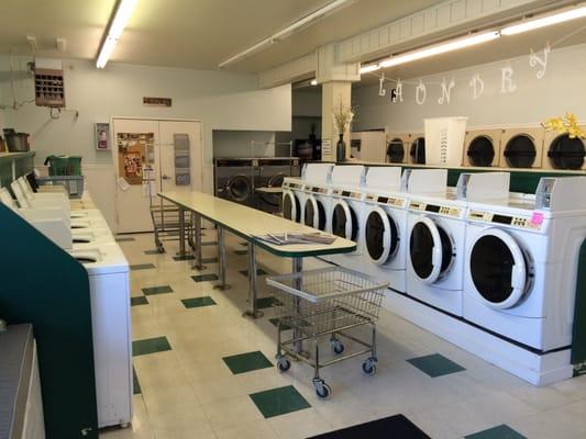 The laundry mat before any customers arrive...