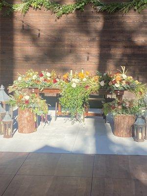 The Sweetheart table before the Bride and Groom arrive.