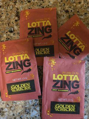 Lotta zing spice packets. Yes!