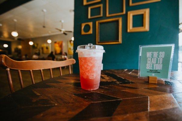 Our delicious Wild Berry Hibiscus Lemonade