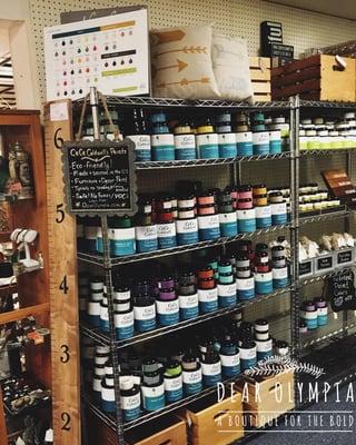 We are the exclusive CeCe Caldwells Paints (natural chalk + clay paint) retailer in the Olympia, WA area.