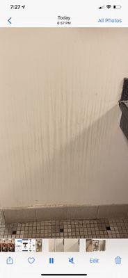 This wall has been like this for years. If it's a stain at least paint it.