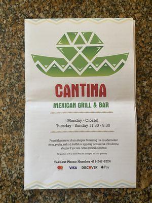 Cantina Mexican Bar and Grill