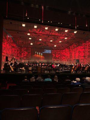 The holiday stage from 2021 Vespers at the Lied Center. Beautiful!