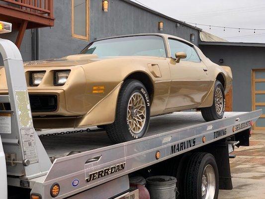 Transported the firebird from "WAYNE" the television series