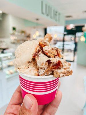 Mexican coffee and churros ice cream