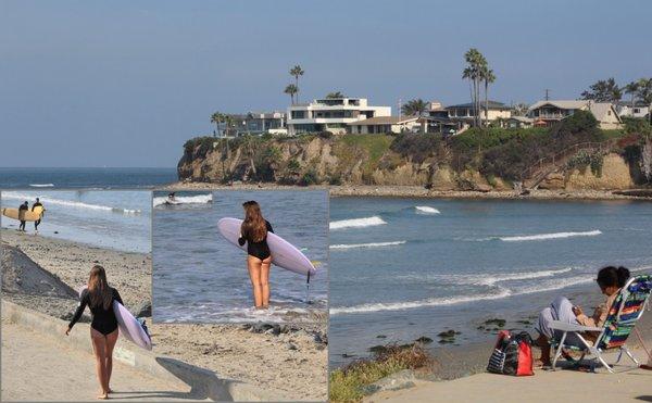 San Diego Surfer Girl hits the waves and gets more good rides than the guys.