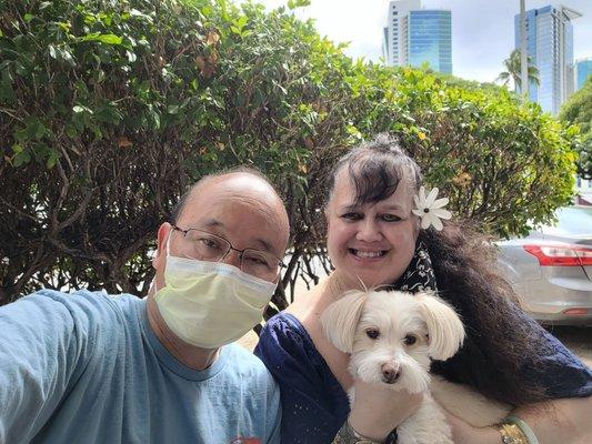 @Blue Cross Animal Hospital yesterday; 8/24/2022. Here 4 our Anela Bella 1st visit here, along w/Hubby, while waiting 2 meet Dr. Jayne soon.