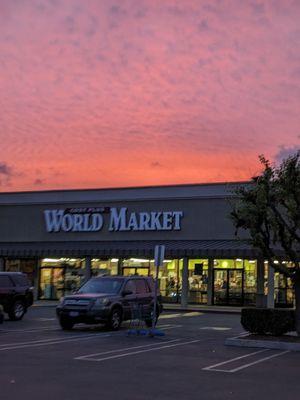 Sunset behind World Market