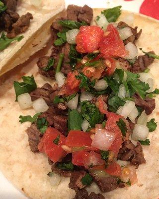 My carne asada tacos using meat from Tijuana Meats :-p