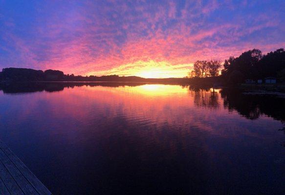 Sunset off the deck of the Hotel