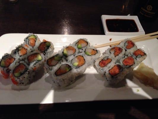 Alaska, Kamakazi and spicy tuna rolls