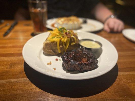 Filet & Baked Potato. NOT GOOD unfortunately