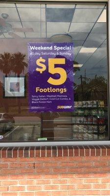 they also have a special on the weekend