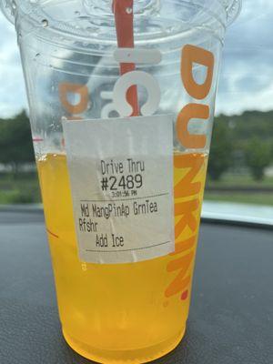 Mango Pineapple Dunkin' Refresher