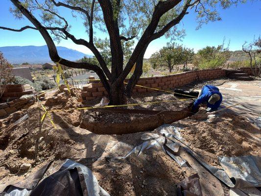 PVC repair on sprinkler system