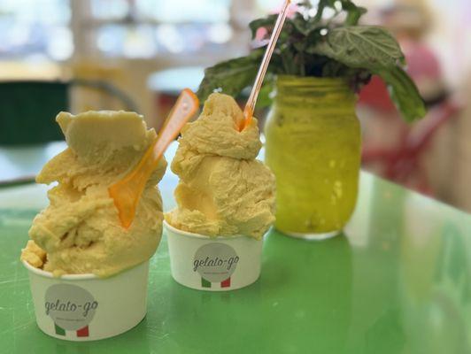 2 "small" mango gelatos.