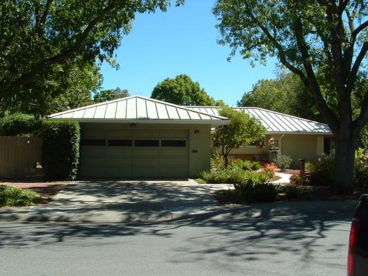 Beautiful Standing Seam roof in Menlo Park.