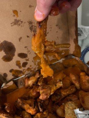 An amazingly gross wing! Yummy!