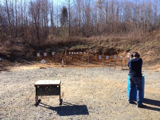 One of the Pistol Bays. this one has steel targets.