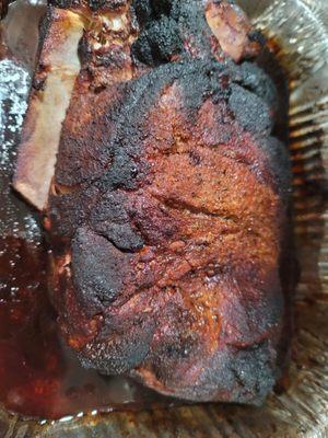 Pulled pork fresh out of the smoker.