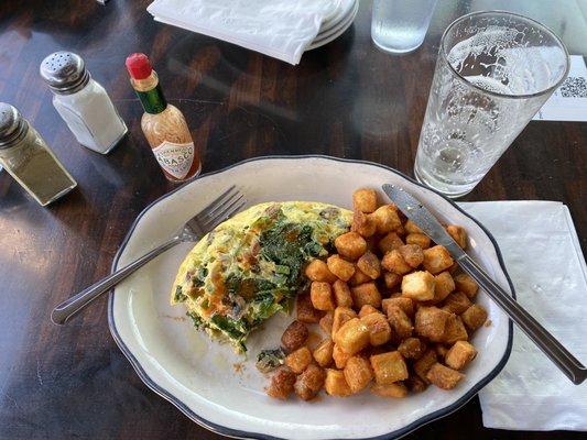 3 egg omelet empty beer glass