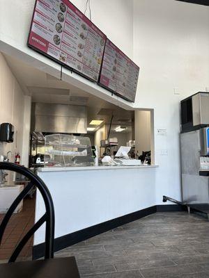 Front counter. Could use some fun Mediterranean colors in here.