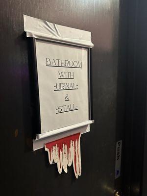 Bathroom door sign