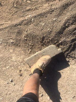 The offending concrete piece.