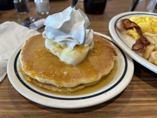 Orange cream pancakes