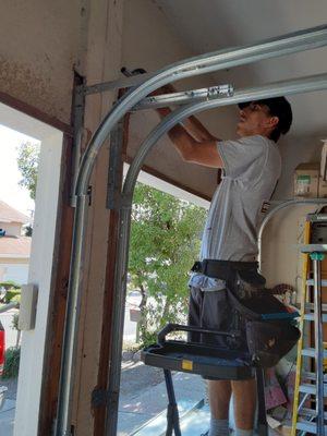 Installing Garage Door Track System