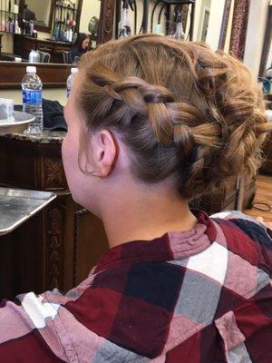 Bridesmaid hair for a wedding!