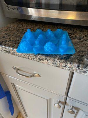 Titanic and iceberg ice cube trays