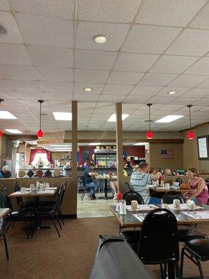 Inside dining area