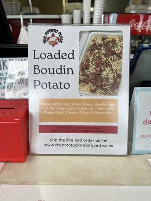 Loaded Boudin Potato