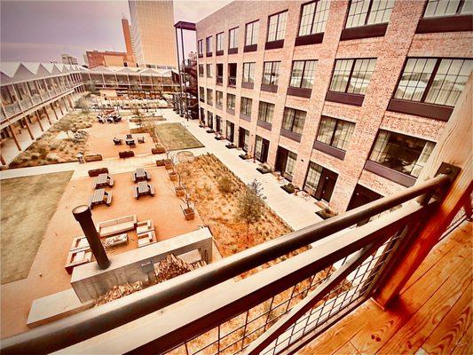 The gorgeous, expansive courtyard & view from 3rd floor balcony!