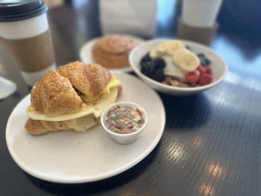 Sausage egg and cheese croissant