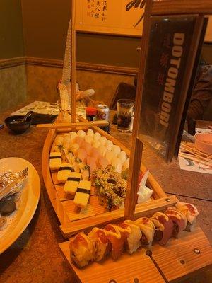 You can never go wrong with a Sushi boat