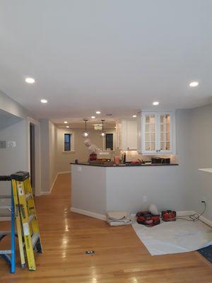 Recessed lighting throughout this beautiful condo.