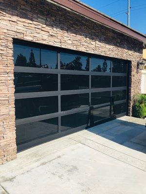 Deferent angle on the double car garage door