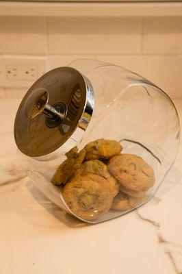 there is quite a collection of cookie jars (unfortunately, cookies not included)