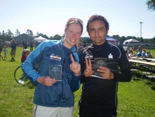 Elizabeth & Daniel both Podium 1st & 2nd In Massachusetts Triathlon!