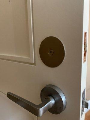 Removal of a deadbolt for safety reasons