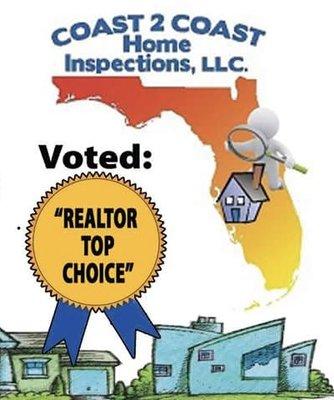 Coast 2 Coast Home Inspections was Voted the Realtors Top Choice Award for Fort Myers and the Beaches