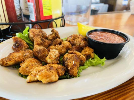 Blackened gator bites