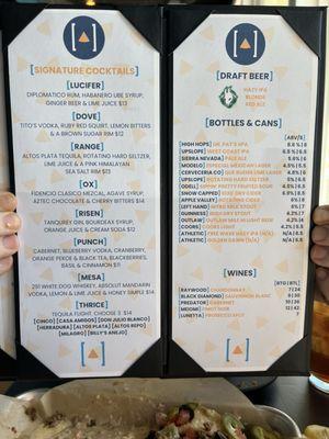 Drink menu 1