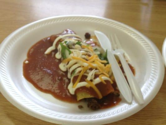 Chorizo enchilada. I'd never heard of it before, but is awesome!