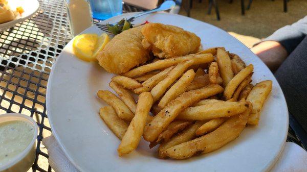 Fish and Chips (partially eaten)