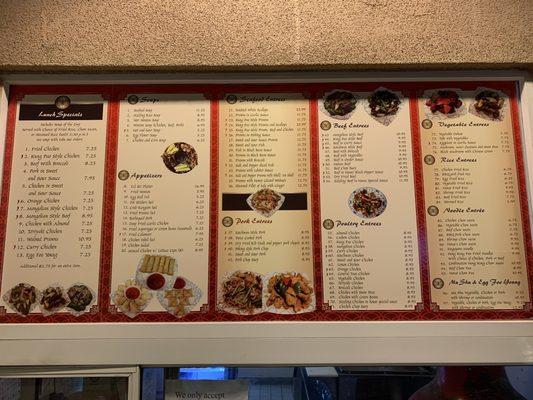 Outside full menu