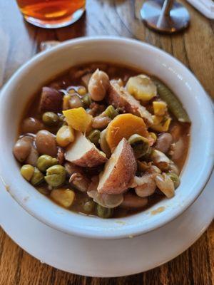 Bowl of veggie soup